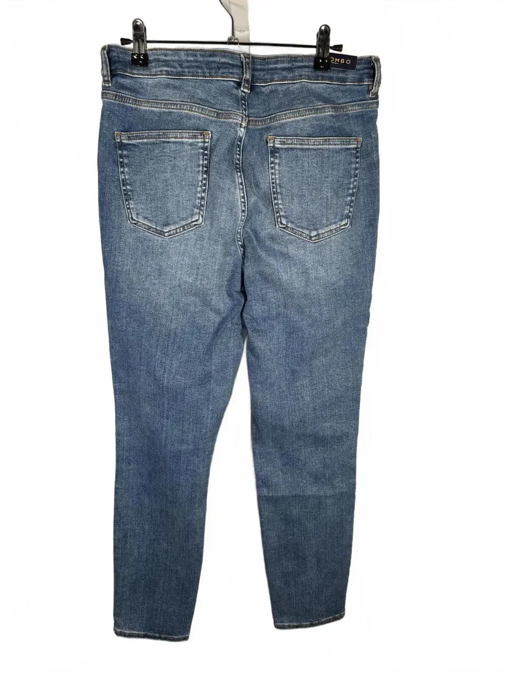 NWT PIOMBO Women's Blue Wash Denim Pants Size 10 - Picture 3 of 5